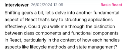 Example of interview question